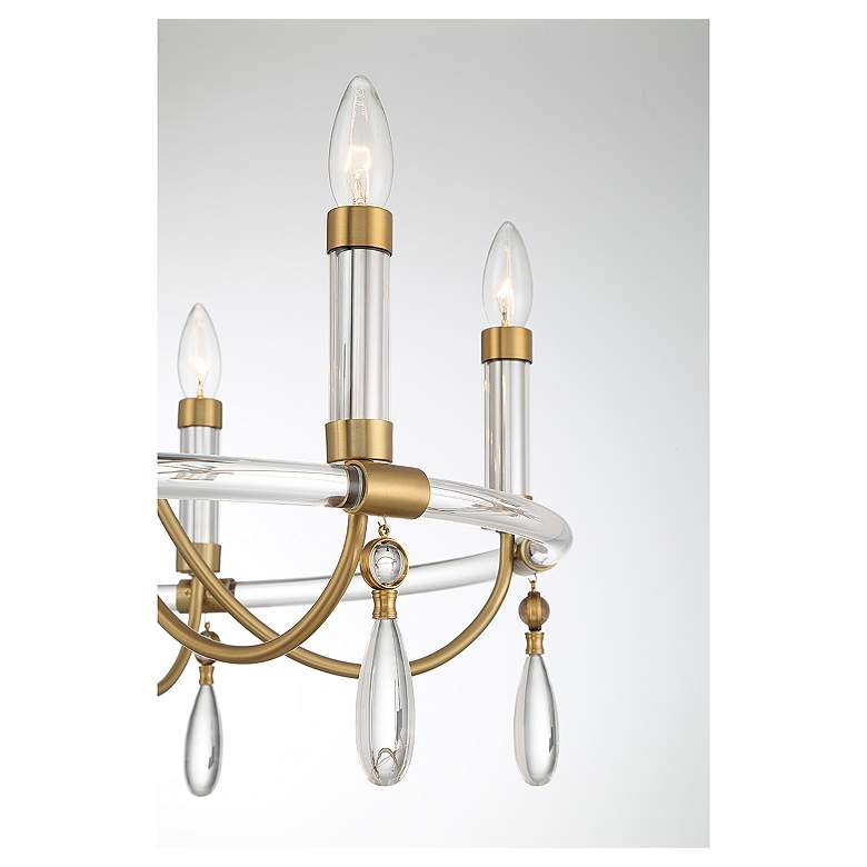 Image 6 Mayfair 25 1/2"W Warm Brass and Chrome 6-Light Chandelier more views