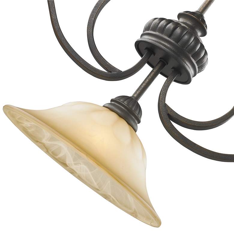 Image 5 Mayfair 41 3/4" Wide Leather Crackle 3-Light Linear Pendant more views