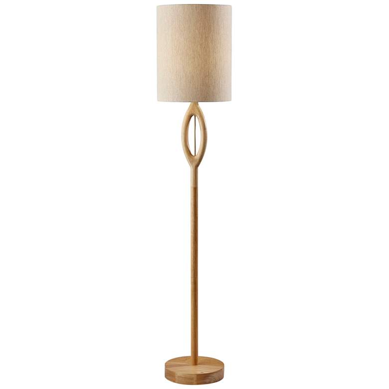 Image 3 Mayfair Natural Wood Floor Lamp