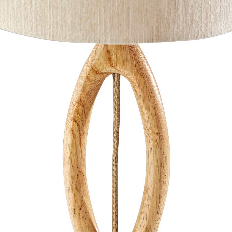 Image 4 Mayfair Natural Wood Table Lamp more views