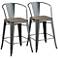 Mayfield 25 1/2" Dark Bronze Counter Stools Set of 2