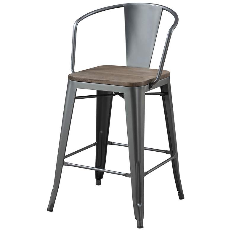 Image 3 Mayfield 25 1/2" Dark Bronze Counter Stools Set of 2 more views