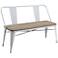 Mayfield 45" Wide White and Dark Oak Wood Seat Bench