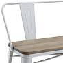 Mayfield 45" Wide White and Dark Oak Wood Seat Bench