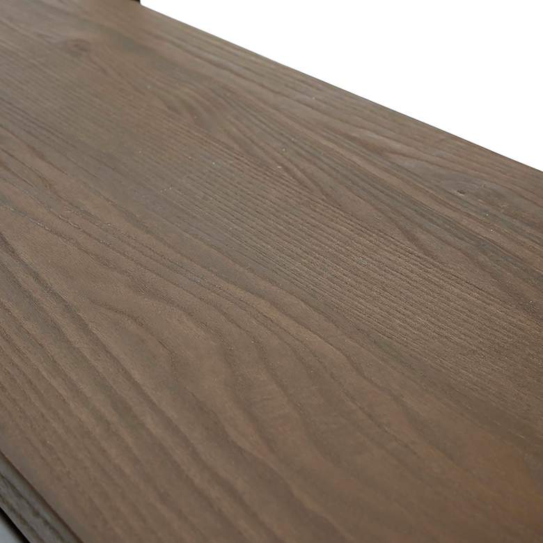 Image 3 Mayfield 45" Wide White and Dark Oak Wood Seat Bench more views