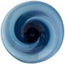 Mayron 17.3" Blue and White Glass Plate with Swirl Design