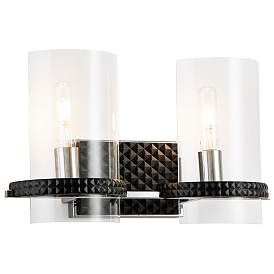 Image1 of Mazant 2 Light Bath Bar in Black and Chrome