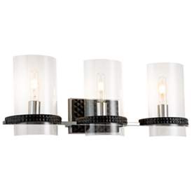 Image1 of Mazant 3 Light Bath Bar in Black and Chrome