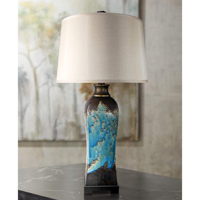 Image 1 Mazara Rust - Azul Ceramic Table Lamp
