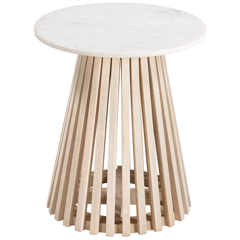 Image 2 Mazara Side Table White & Natural more views