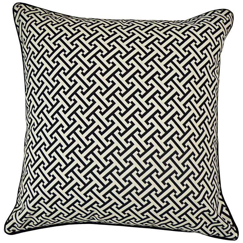Image 1 Maze Black 20 inch Square Decorative Indoor-Outdoor Pillow