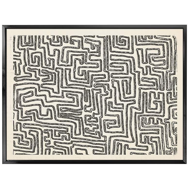 Image 1 Maze Without Exit 41 3/4 inch Wide Framed Canvas Wall Art