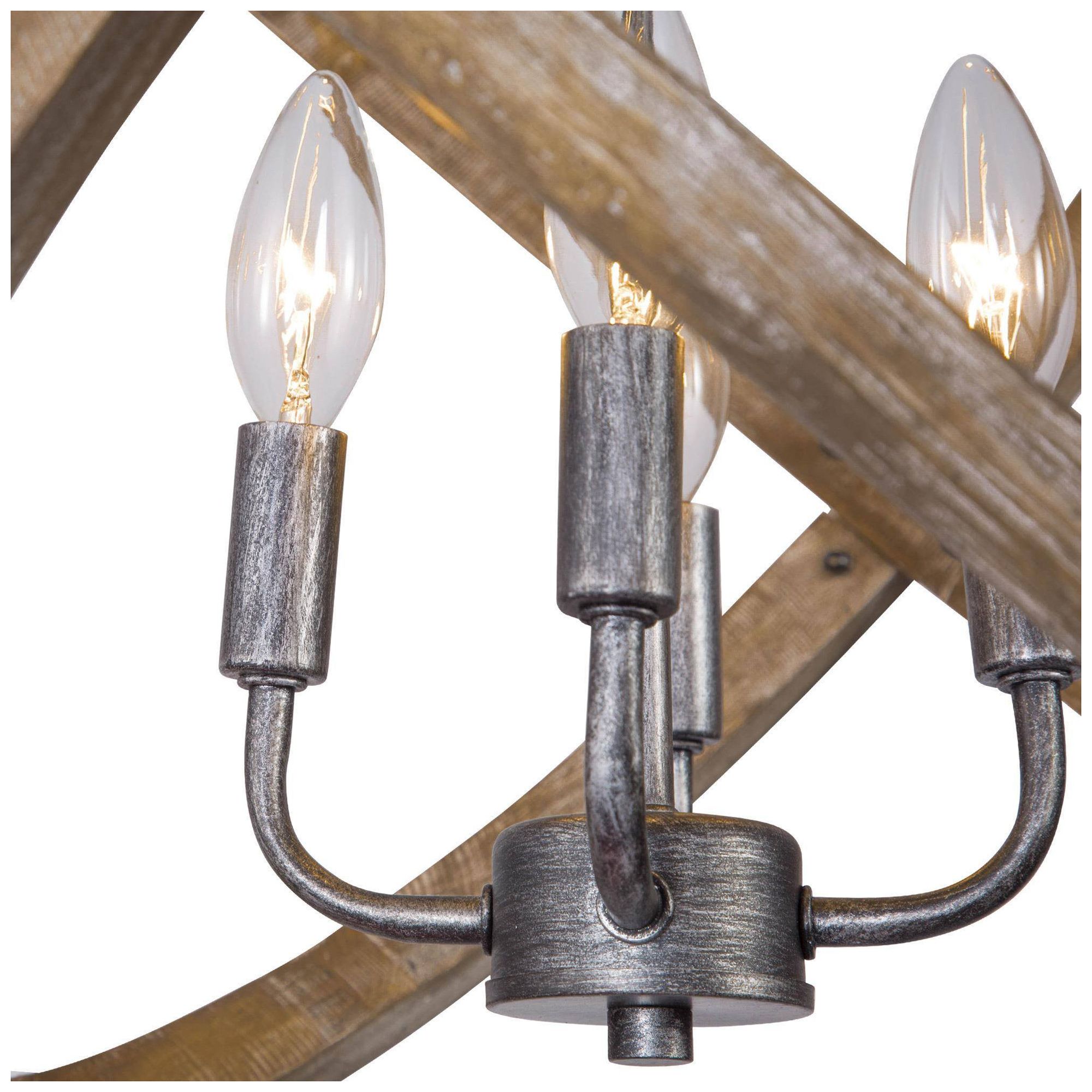 Image 3 Mazhar 20" Wide Wood 4-Light Globe Pendant more views