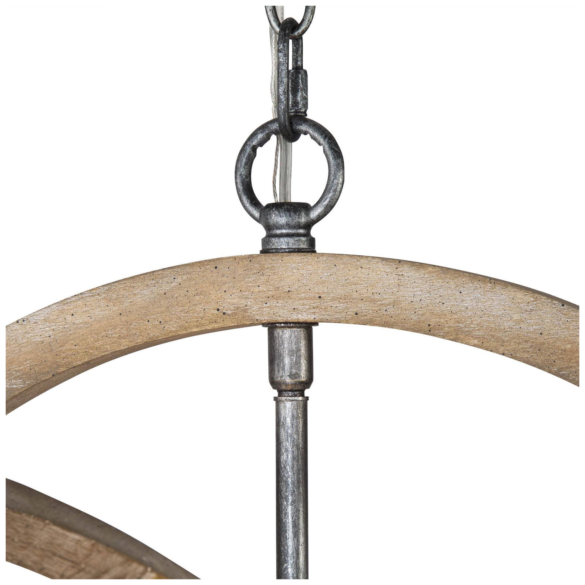 Image 6 Mazhar 20" Wide Wood 4-Light Globe Pendant more views