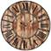 McArthur Distressed Wood and Metal 24" Round Wall Clock