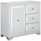 McCartney 35" Wide White and Glass 1-Door Accent Cabinet