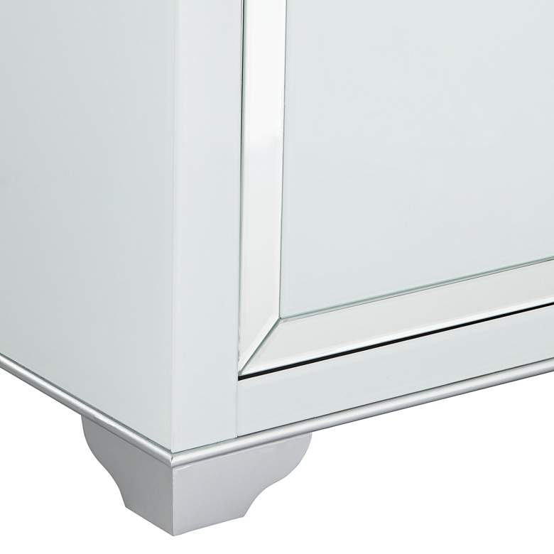 McCartney 35&quot; Wide White and Glass 1-Door Accent Cabinet more views