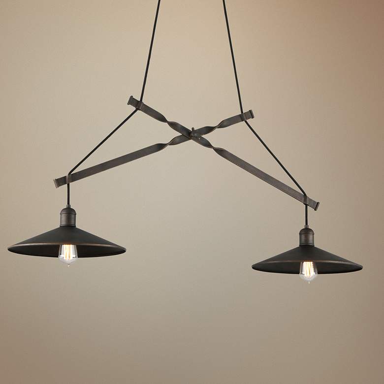 Image 1 McCoy 46" Wide Vintage Bronze Kitchen Island Light Pendant