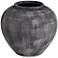 McGinn 9" Wide Rough Antique Black Decorative Vase