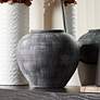 2_McGinn 9" Wide Rough Antique Black Decorative Vase