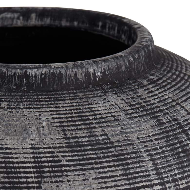 Image 5 McGinn 9" Wide Rough Antique Black Decorative Vase more views