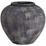 6_McGinn 9" Wide Rough Antique Black Decorative Vase more views