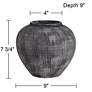 McGinn 9" Wide Rough Antique Black Decorative Vase in scene