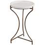 McGowan 22" Iron and Marble Accent Table