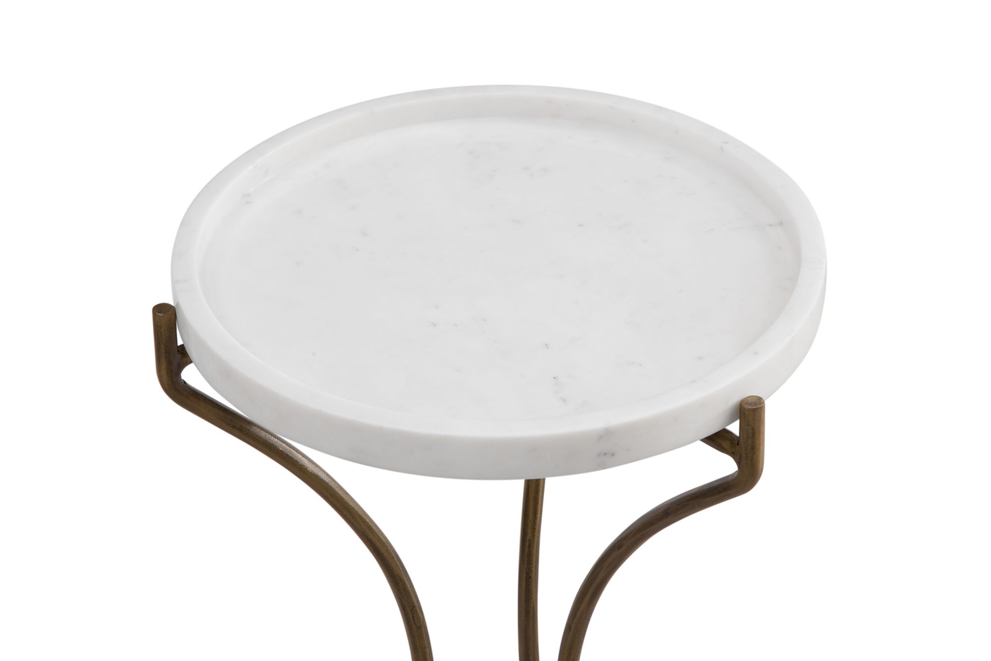 Image 3 McGowan 22" Iron and Marble Accent Table more views