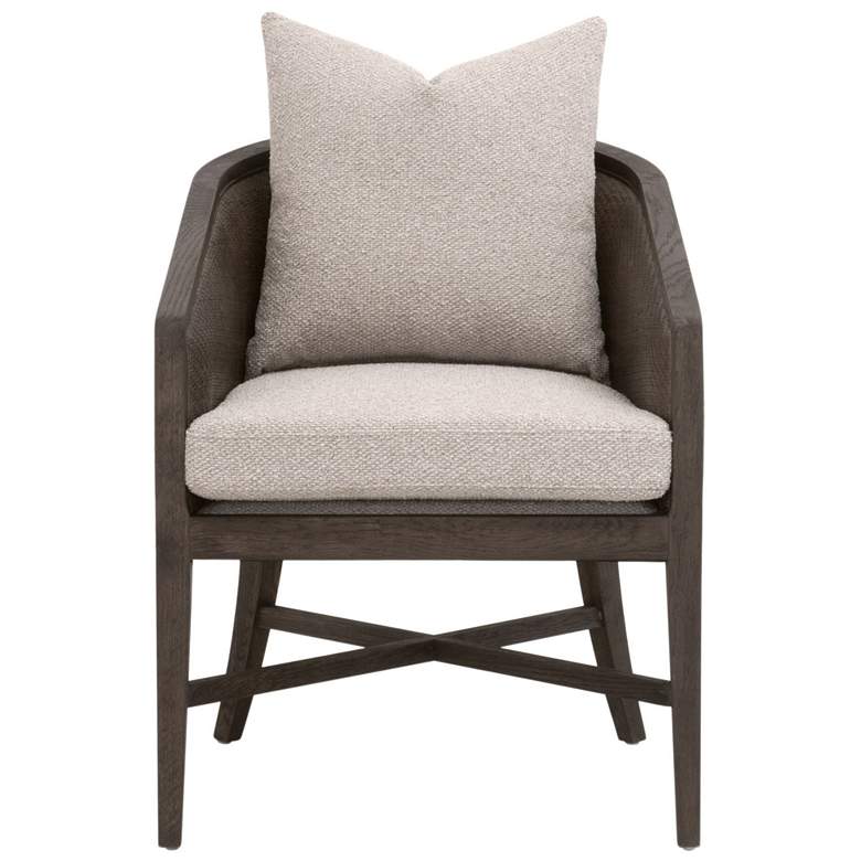 Image 1 McGuire Arm Chair, LiveSmart Gellar-Jute, Matte Brown Oak