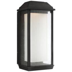 McHenry 17 1/4&quot; High Black LED Outdoor Wall Light
