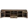 McKearn 70 3/4" Wide Reclaimed Oak Wood 8-Shelf TV Stand