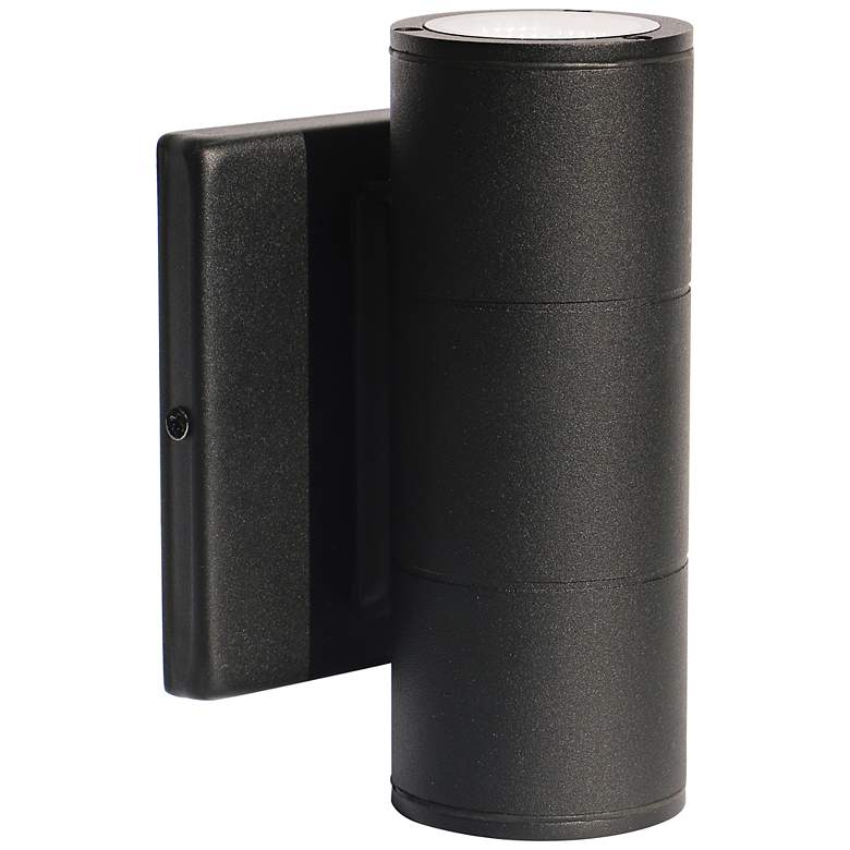 Image 1 McKenzie 6 3/4" High Black LED Outdoor Wall Light