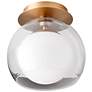 2_McKenzie 8 3/4" Wide Aged Brass Globe Ceiling Light more views