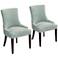 Mckenzie Blue Seaglass Chenille Chairs Set of 2