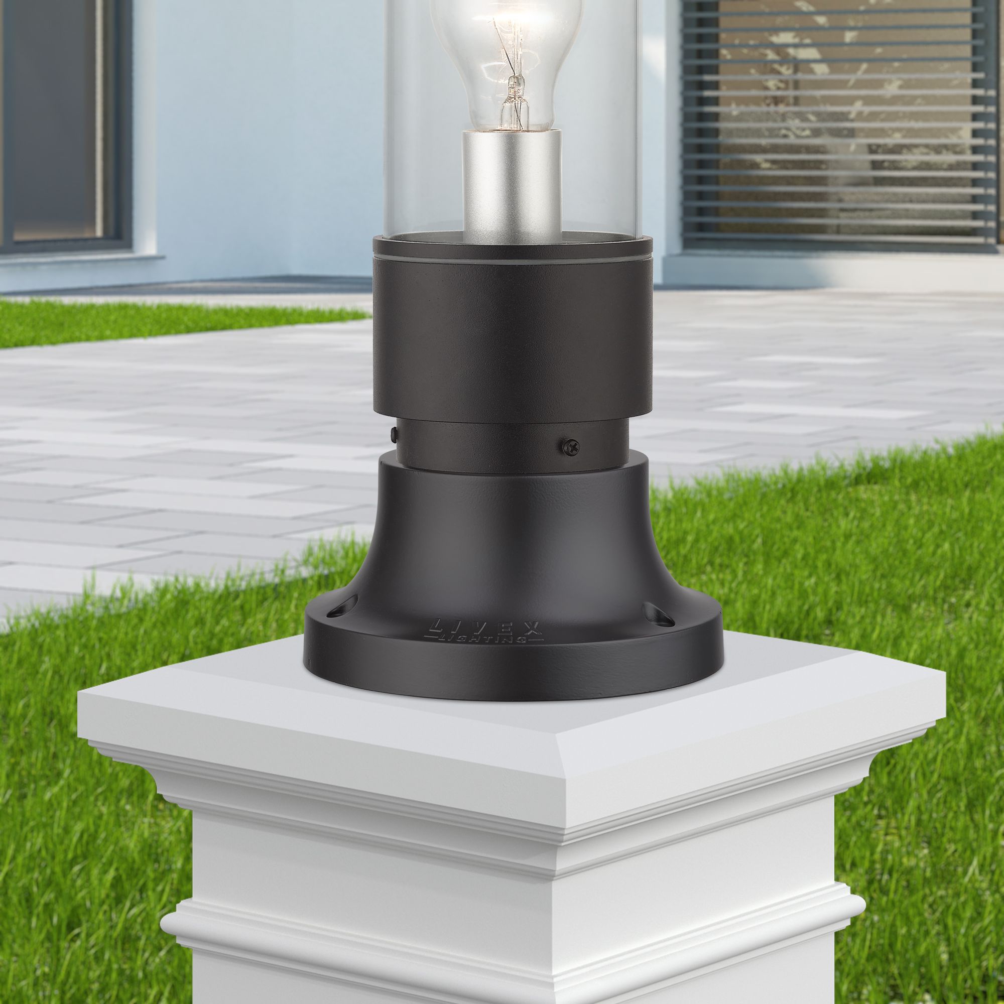 McKenzie Bronze Aluminum Outdoor Pier Mount Adapter