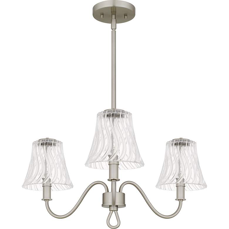 Image 2 McKinney 3-Light Brushed Nickel Chandelier more views