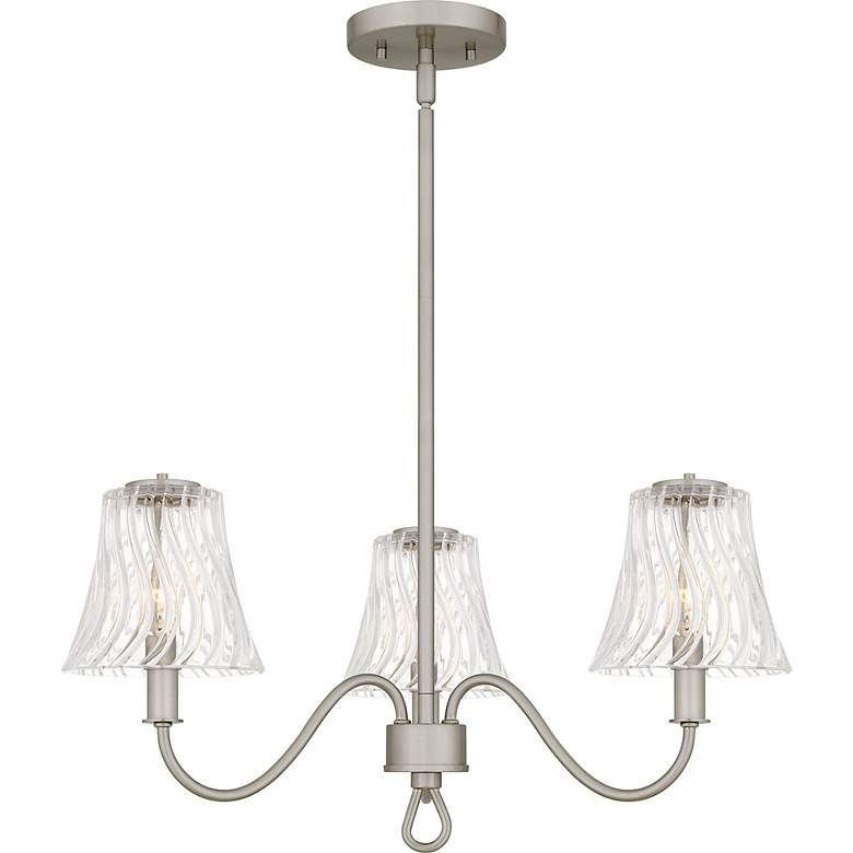Image 3 McKinney 3-Light Brushed Nickel Chandelier more views