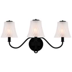 McKinney 3-Light Matte Black Bath Light