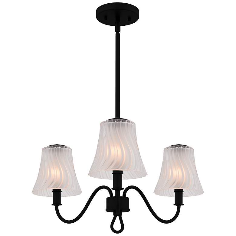 Image 1 McKinney 3-Light Matte Black Chandelier