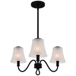 McKinney 3-Light Matte Black Chandelier
