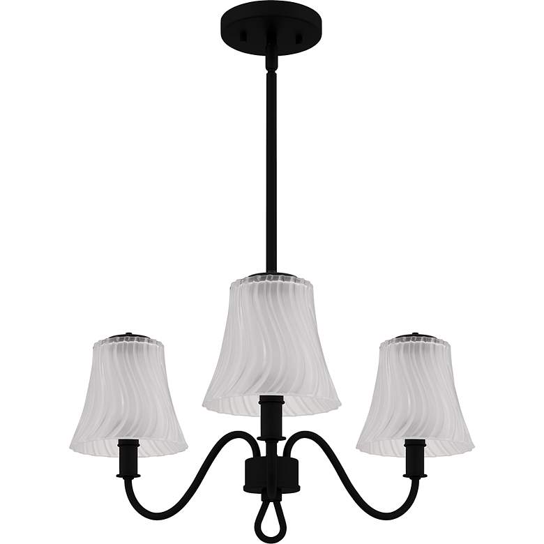 Image 2 McKinney 3-Light Matte Black Chandelier more views