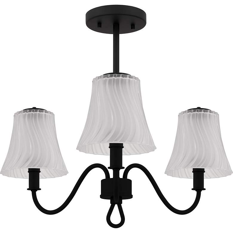 Image 2 McKinney 3-Light Matte Black Semi-Flush Mount more views