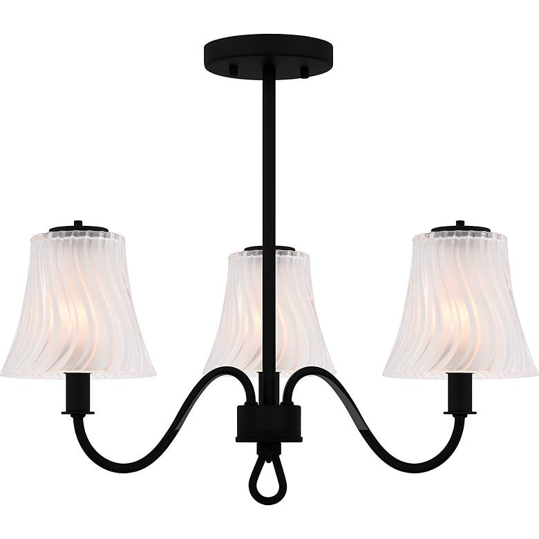 Image 3 McKinney 3-Light Matte Black Semi-Flush Mount more views