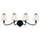 McKinney 4-Light Matte Black Bath Light