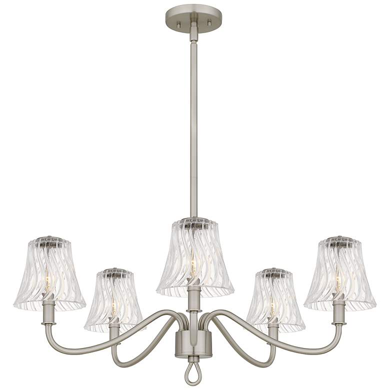 Image 1 McKinney 5-Light Brushed Nickel Chandelier