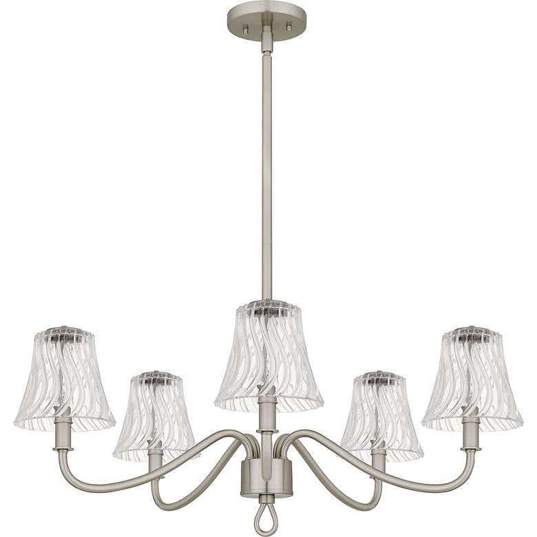 Image 2 McKinney 5-Light Brushed Nickel Chandelier more views