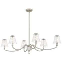 McKinney 6-Light Brushed Nickel Linear Chandelier