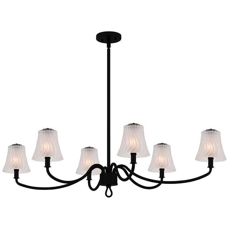 Image 1 McKinney 6-Light Matte Black Linear Chandelier