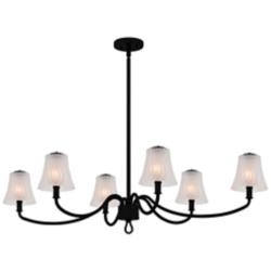 McKinney 6-Light Matte Black Linear Chandelier